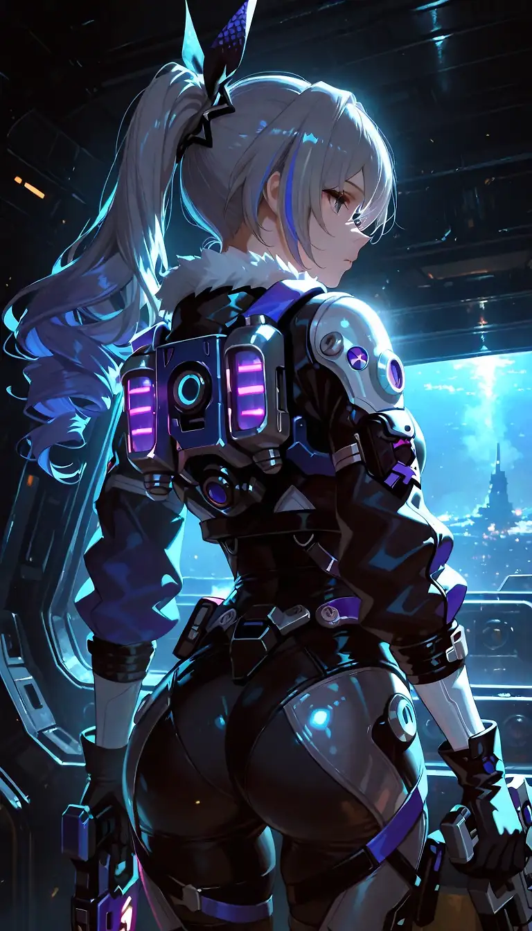 AI art 'Silver Wolf in Dead Space'