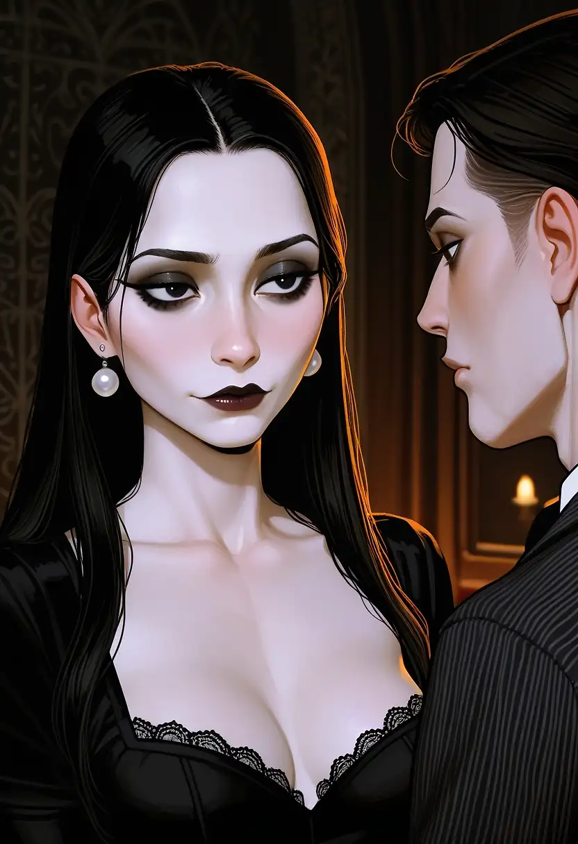 AI art 'The BADdams Family 666 special. 💃🏻😈' with user description '@bad77  I hope you beautiful couple like this tribute, and as extra real Annie with Annie BADdams. 😘💋'