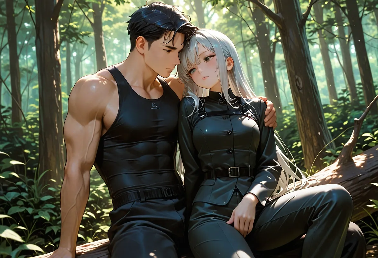 Making love in the forest