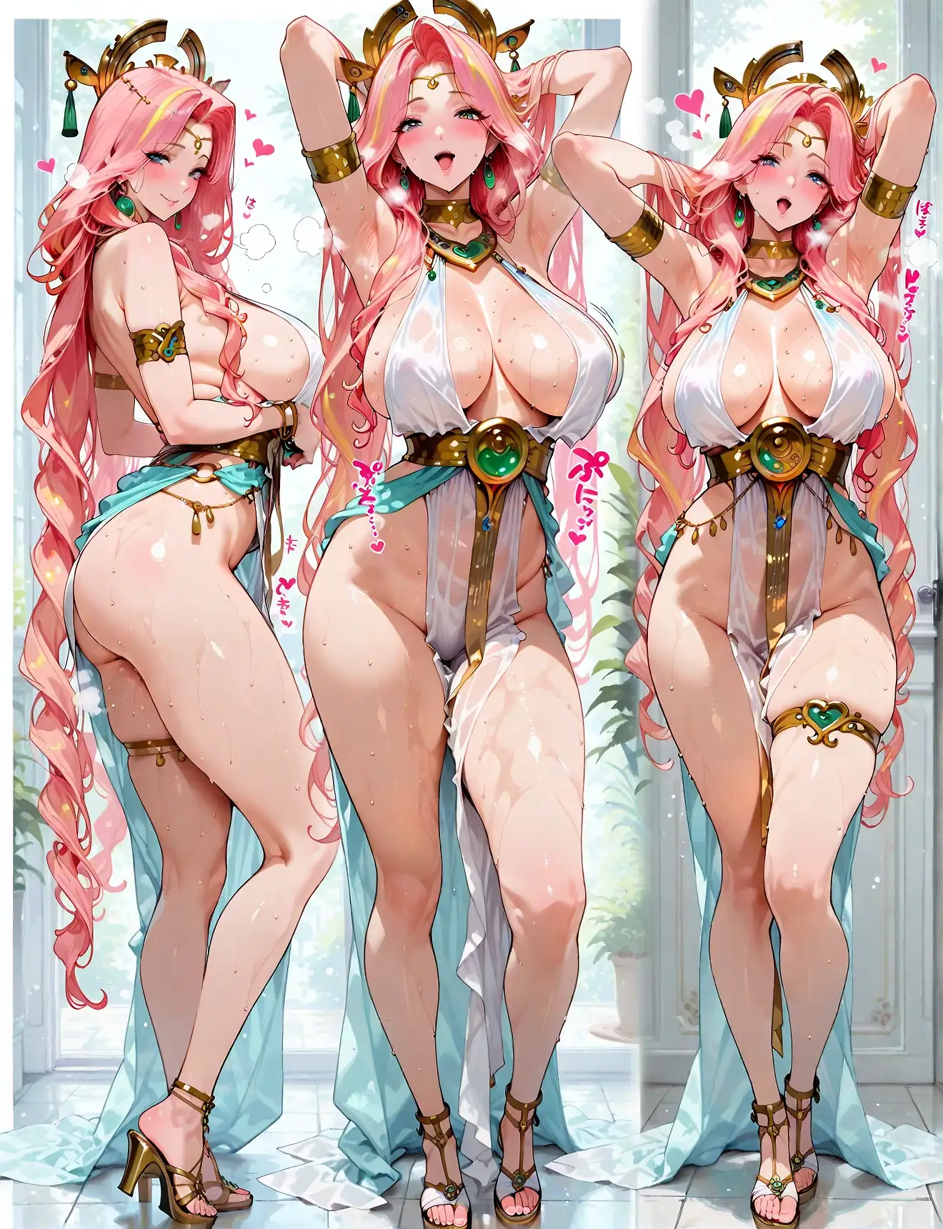AI art 'Aphrodite' with user description 'When creating the Goddess, if you enter "[normal outfit]," she ends up wearing an outfit like this.'
