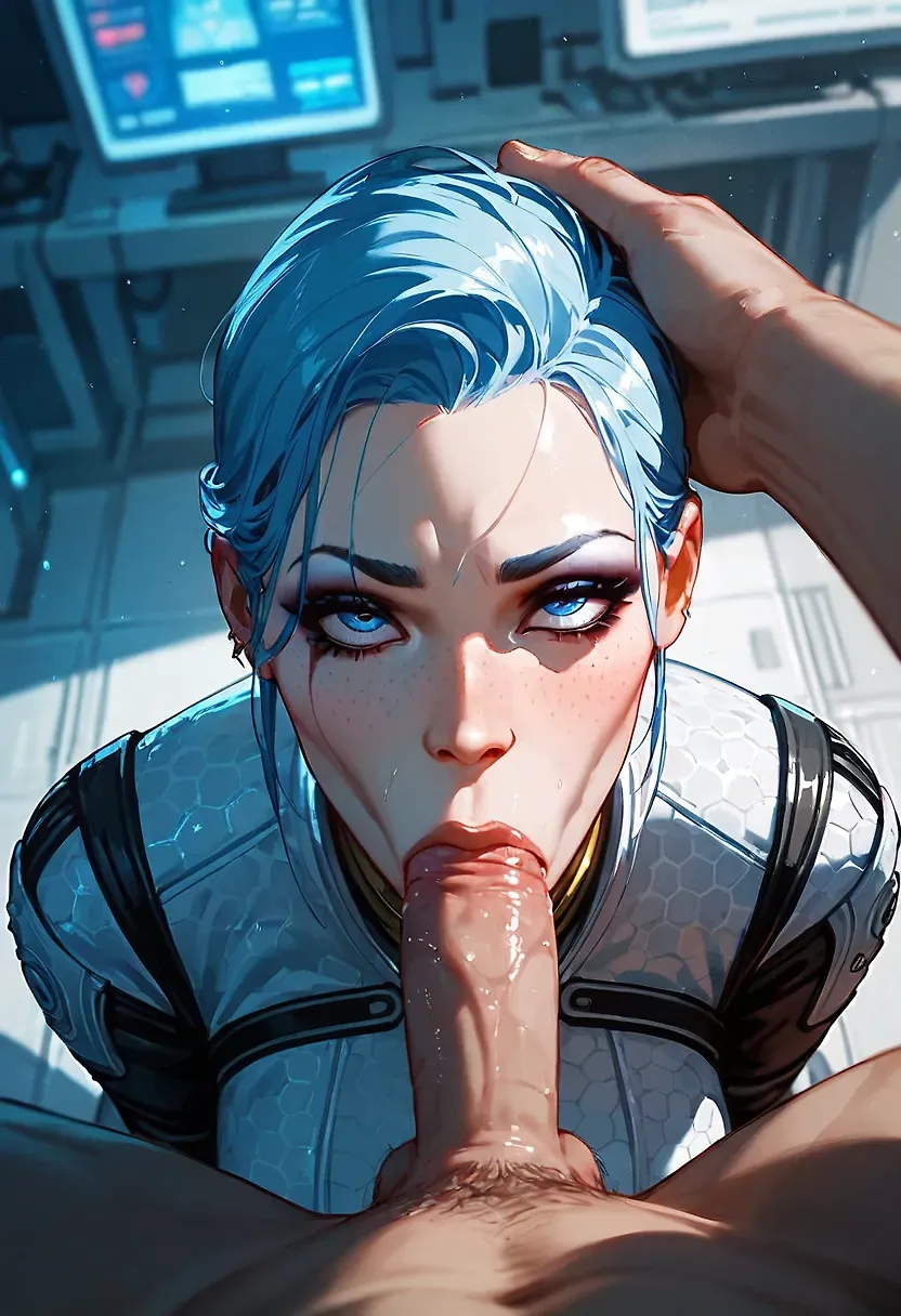 Mass Effect Cerberus Agent blowjob