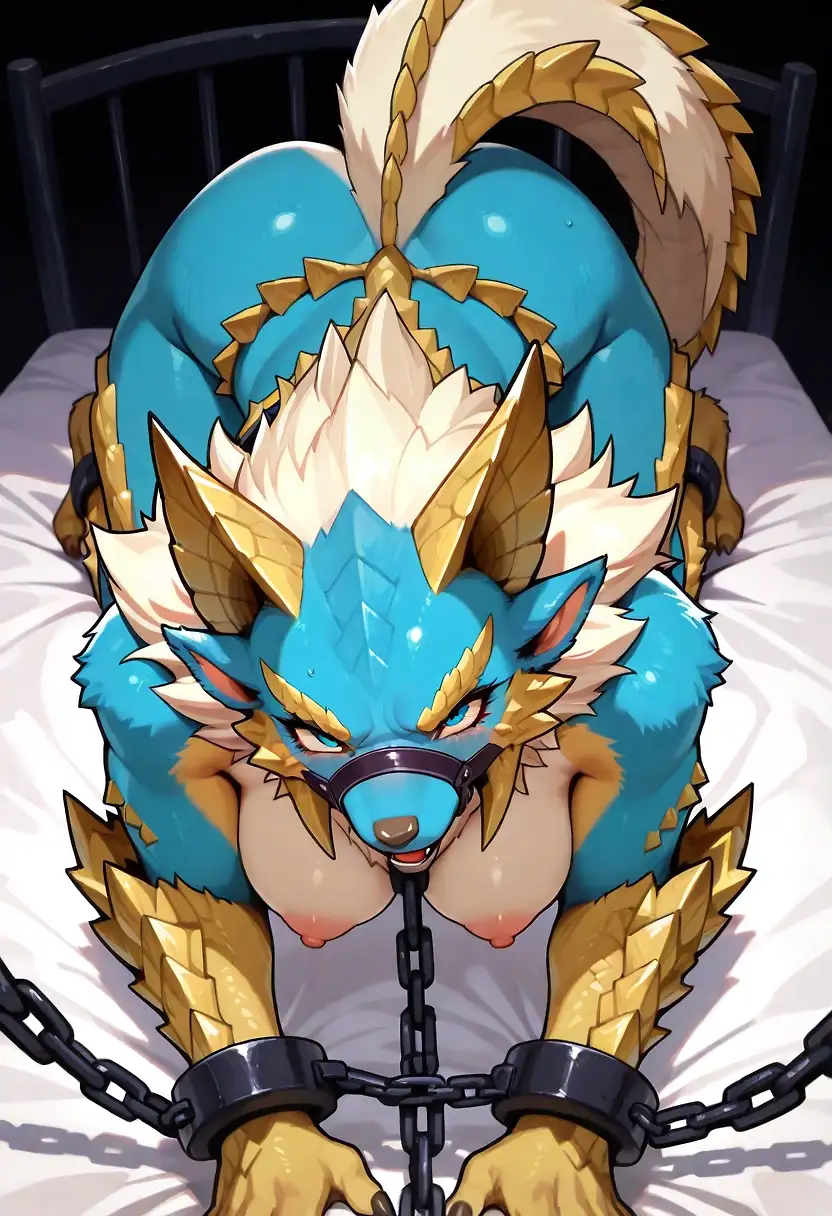 AI art "Taming Zinogre"