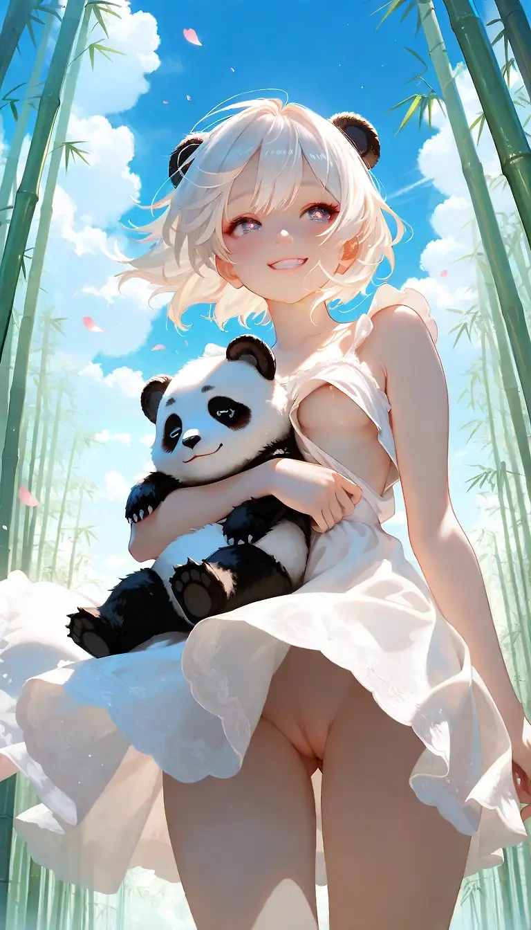 AI art '🐼 Give the man his panda already!' with user description '... or girls with pandas 😁

@warmicestudios @bad77'
