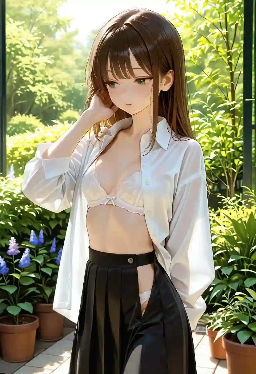 AI art "Masturbating in the garden"