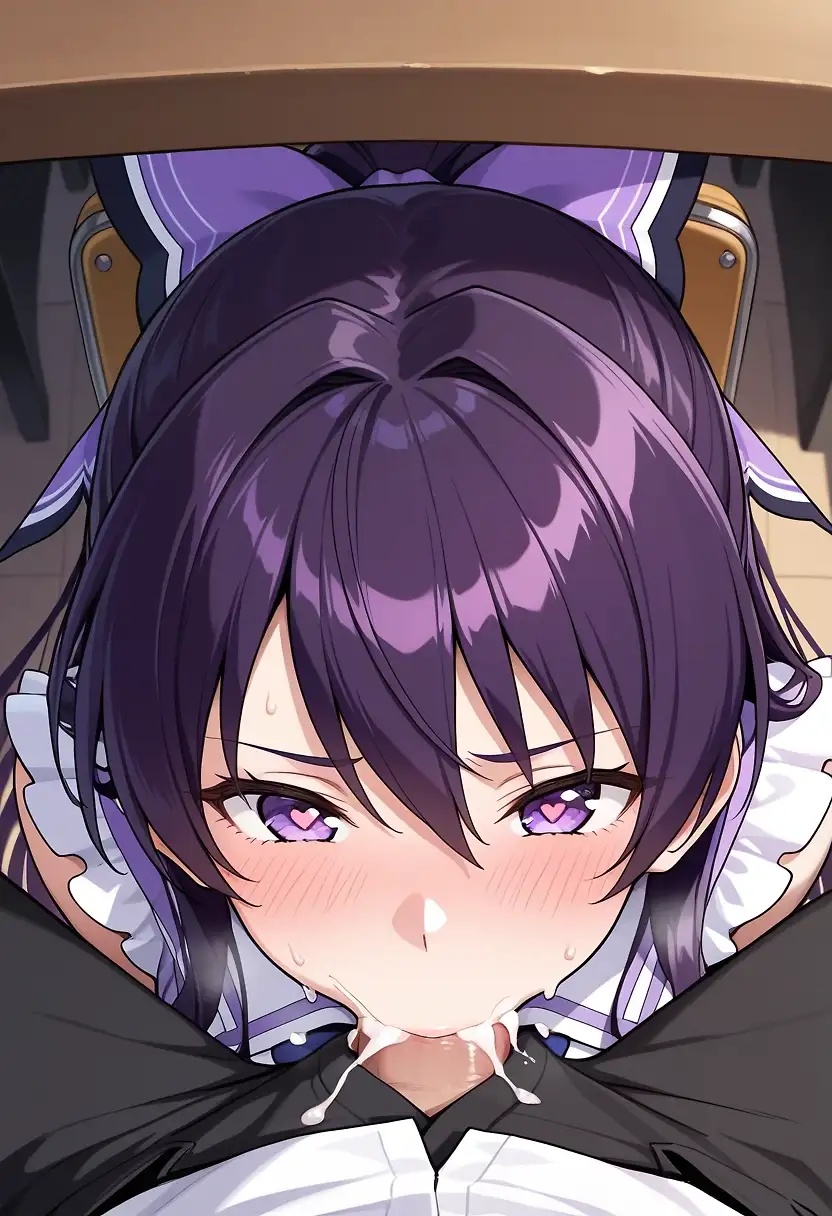 AI art "Tohka under the table treatment"