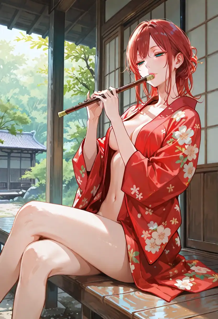 Playing flute