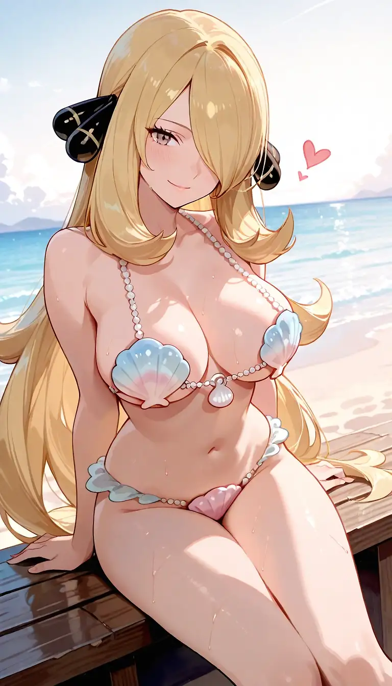 AI art 'shell bikini、cynthia (pokemon)'