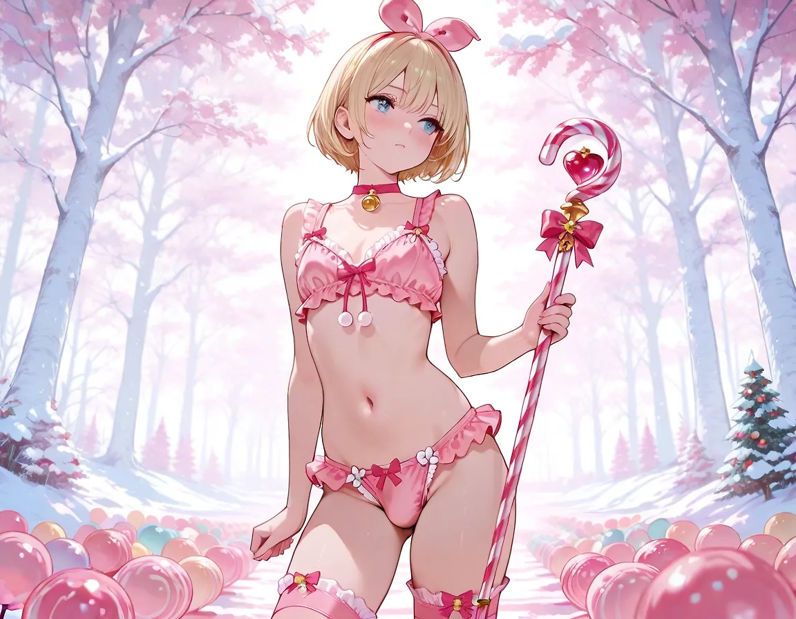 AI art "Sweet Beepy guiding you through the candy forest pt. 1"