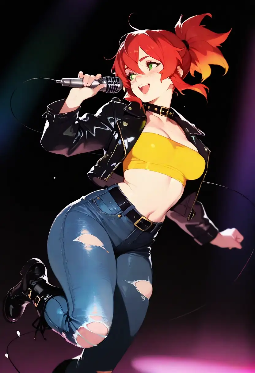 AI art 'Stacey Sings' with user description 'OC: Stacey Nyx'