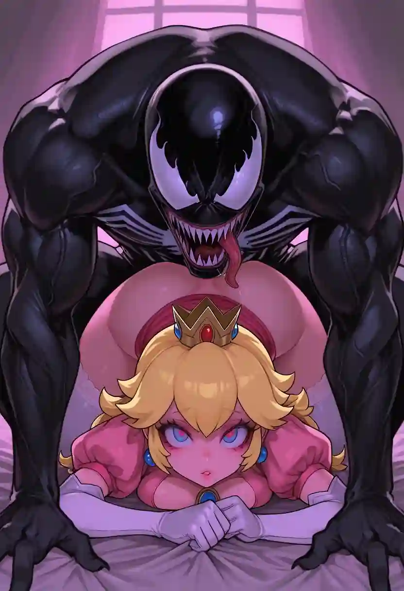 AI art 'Princess Peach x Venom'