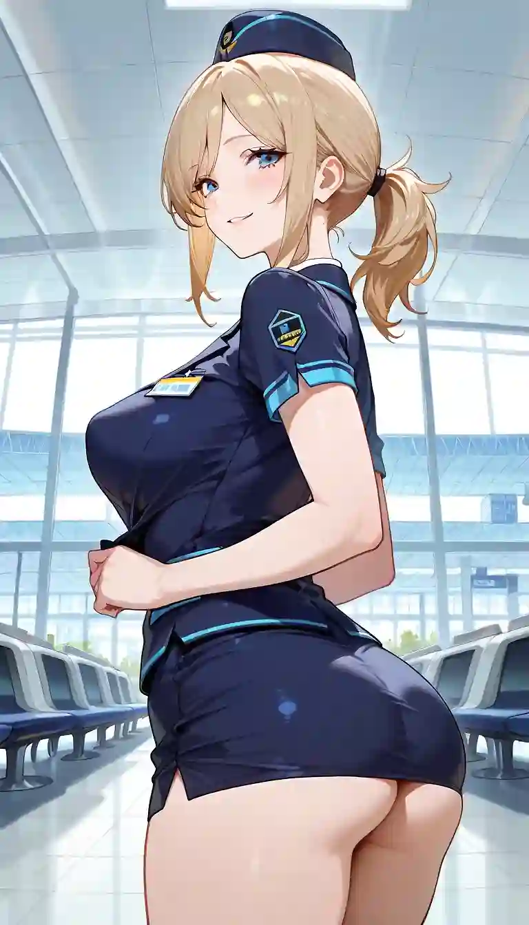 AI art 'VIP, Pt. 3' with user description 'Sir, Your private flight is waiting for You. Wouldn't you mind accompanying me to the gate? It's just a short walk from here 🛫😏'