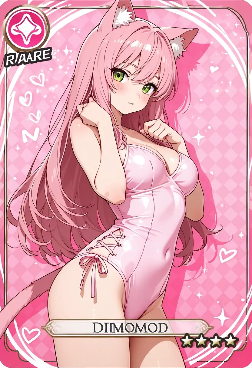 AI art "Waifu - TCG Catgirl"