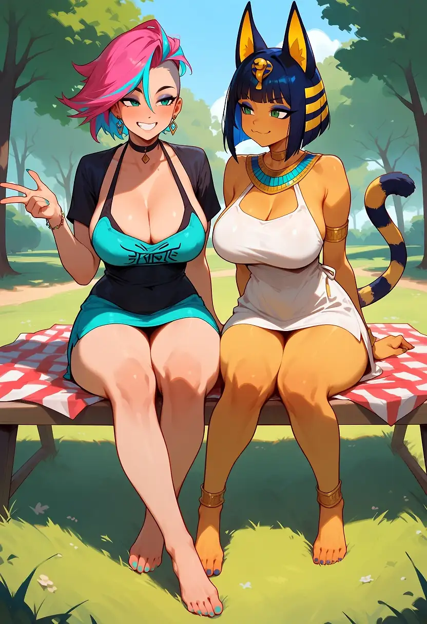 AI art 'Sera and ankah' with user description 'I wonder what they’re planning? 

@gildenstein @hollenwulf @octavian @peterco
@warmicestudios @casca_kirei-onna @heihund
@bad77 @a_casual_prompter @parda @terror2
@goobygubby @cro_bo @varcolac @smut317 
@gildenstein @zerogroupe21 @saltymajor778 @zesoul'