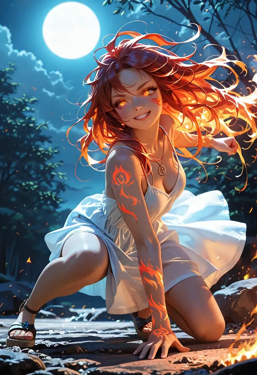 AI art 'what a burning, beautiful night'