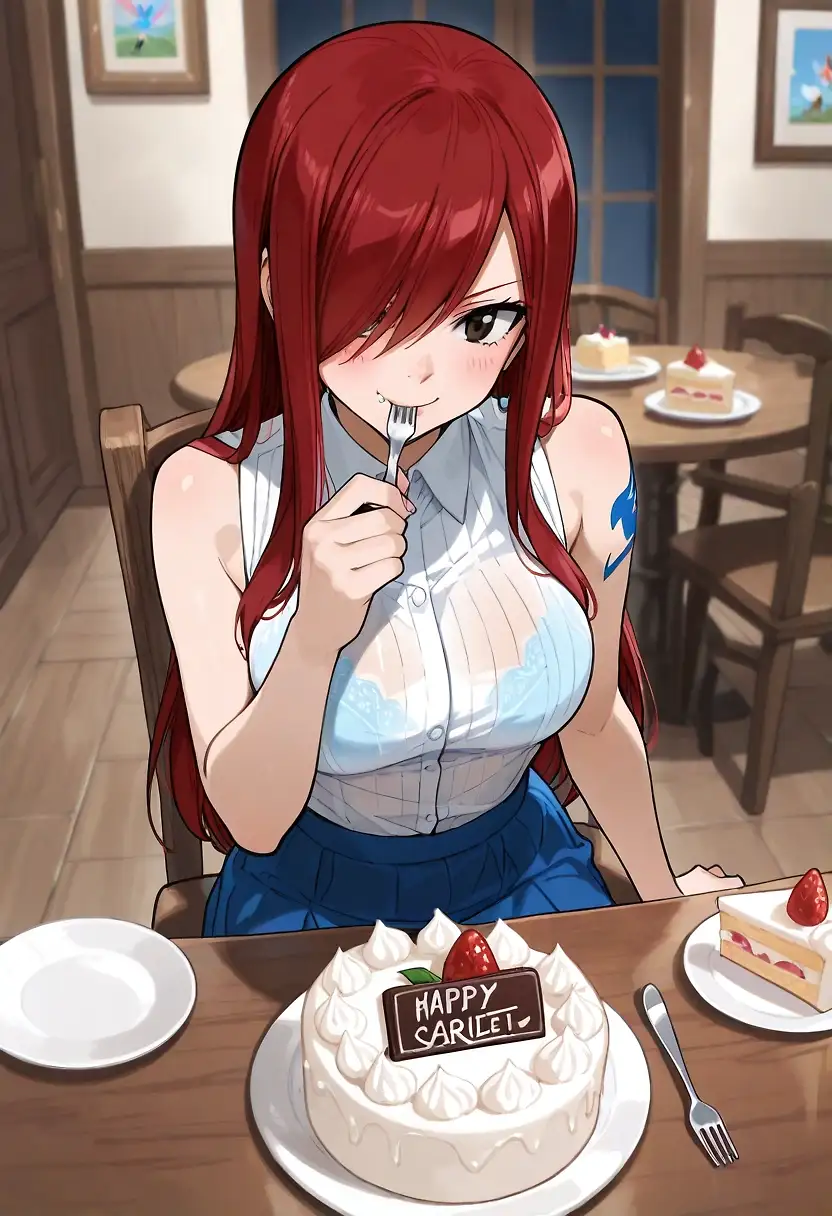 AI art 'Erza scarlet' with user description 'Erza scarlet'