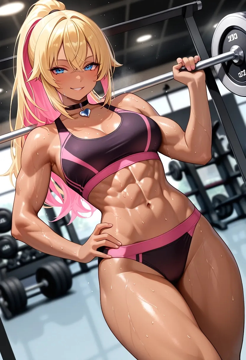 Muscular blondie