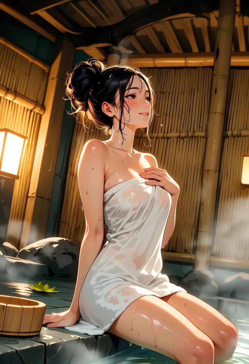 Hanging out at the onsen
