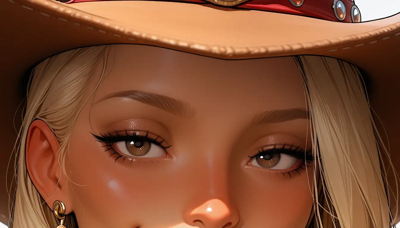 AI art 'Her eyes.' with user description 'Calamity Summer fears no one 

-Tell the rambler'