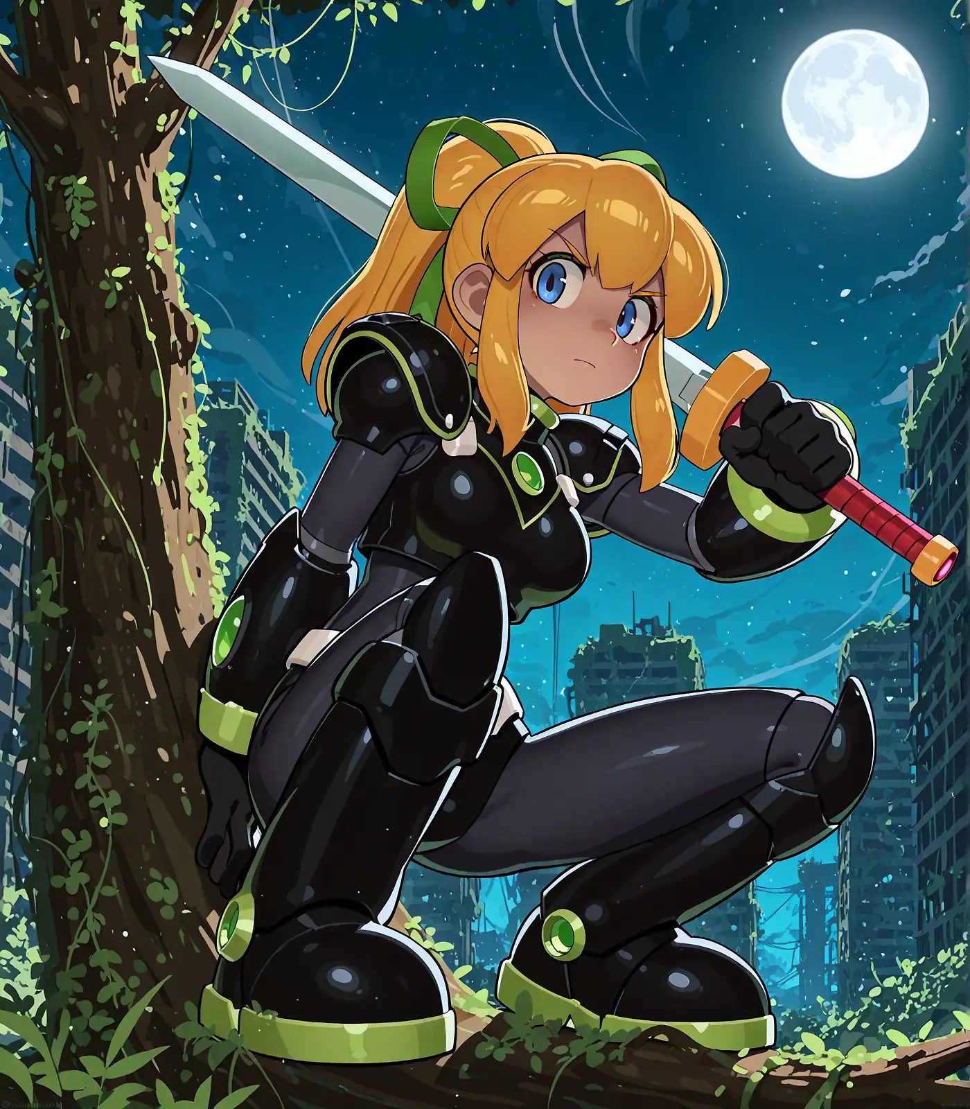 AI art "Ruins of 20XX: Maverick Hunter R"