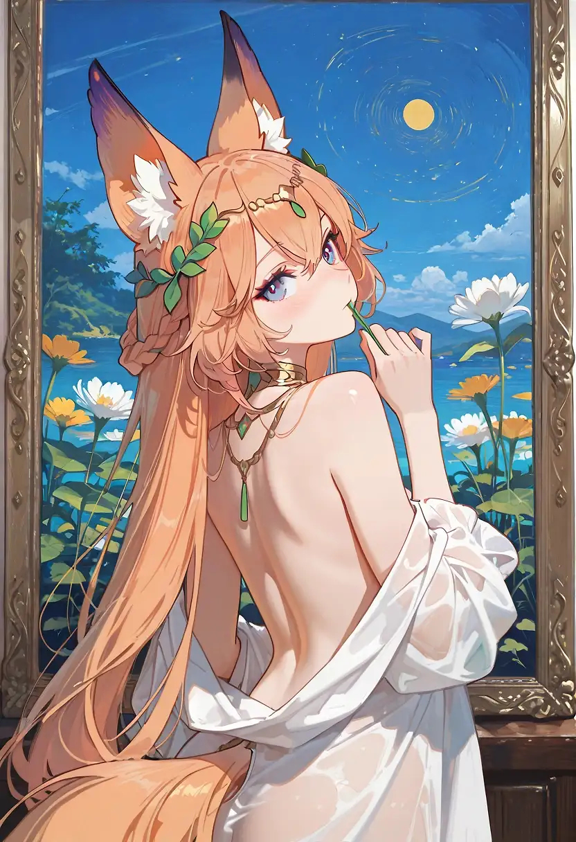 AI art "Asphodel and ouroboros (simplified)"