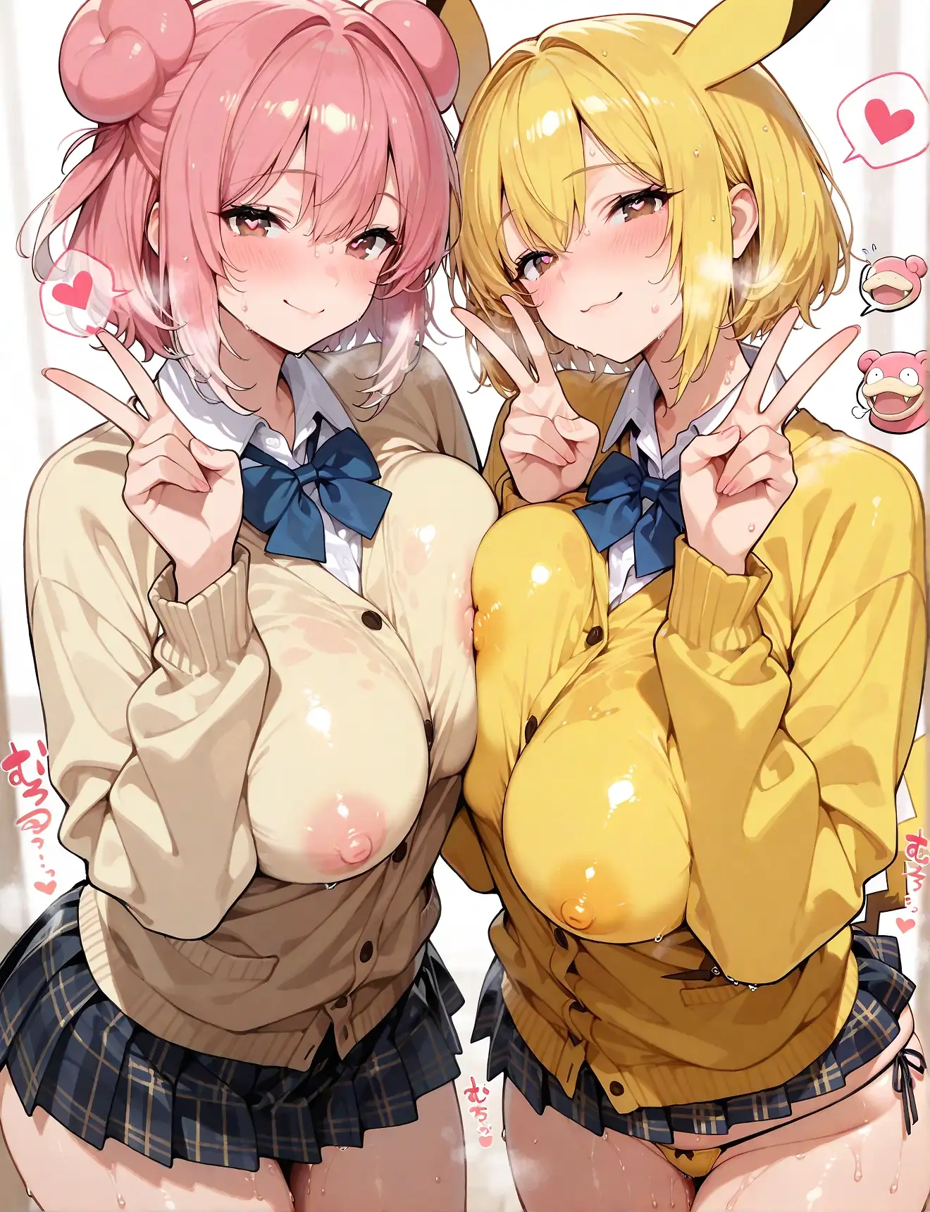AI art "Pokémon high school girl concept (45)([EX4]Double Peace)"