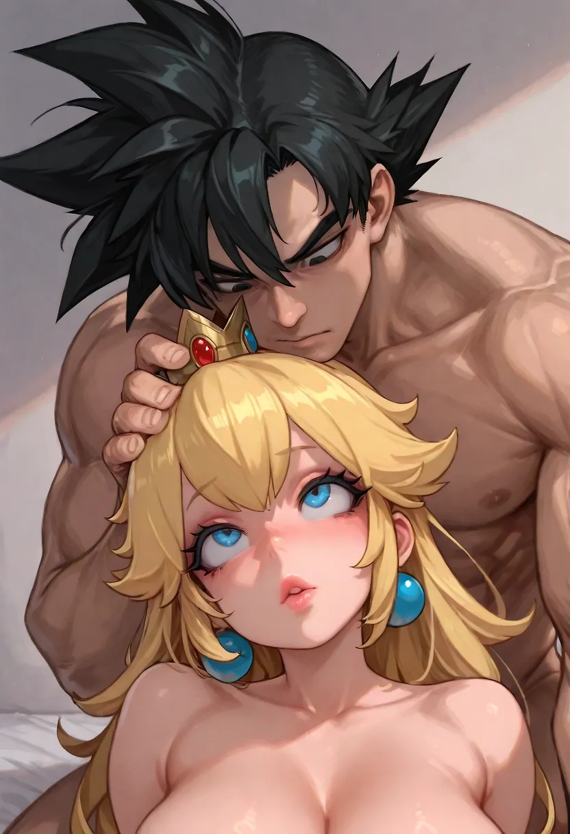 Goku and Princess Peach
