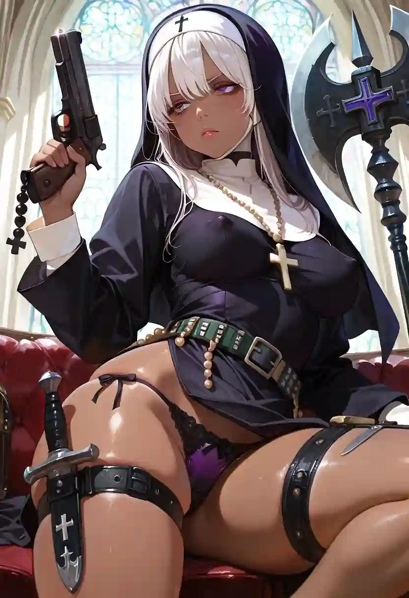 AI art "Battle Nun"
