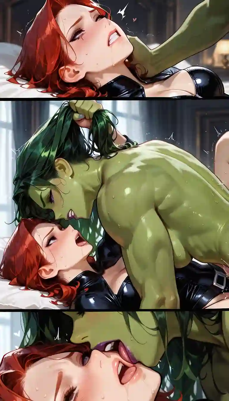 AI art "Black widow and She-hulk"