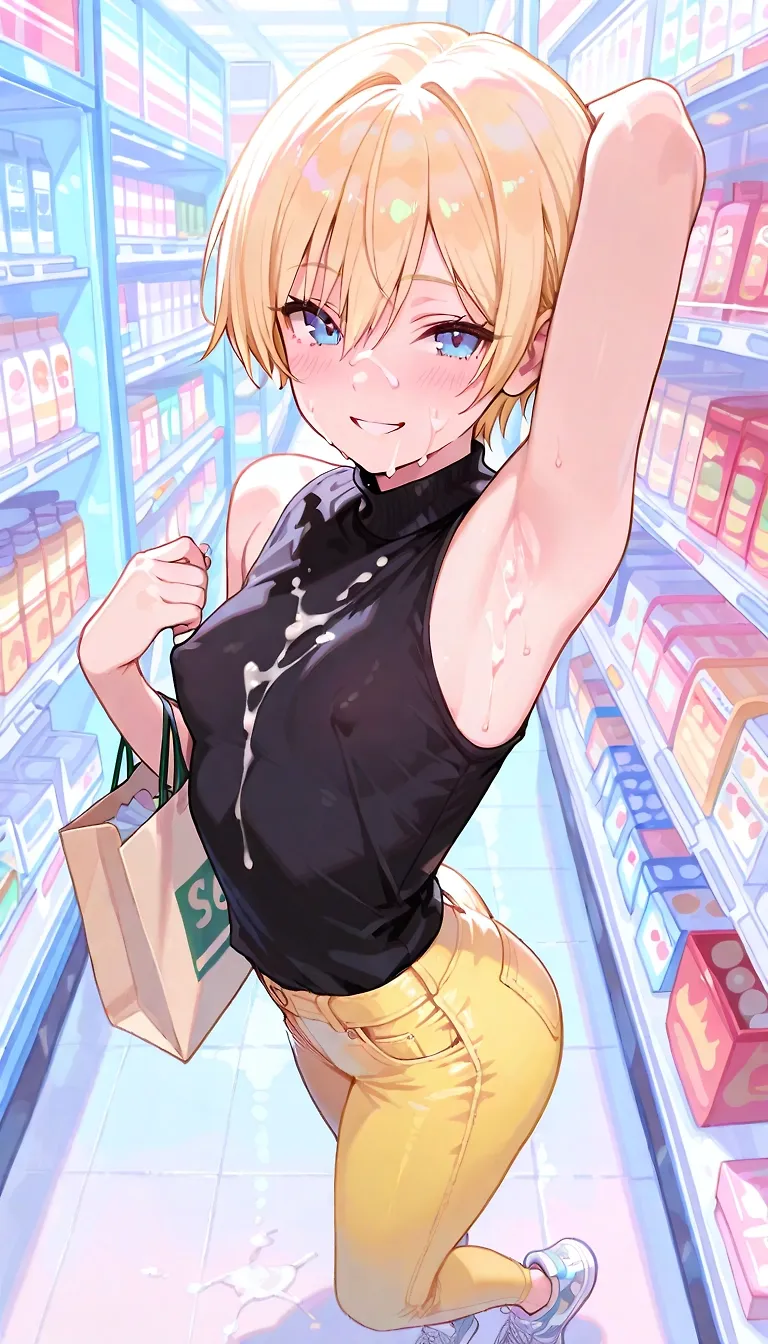 Cum covered in public