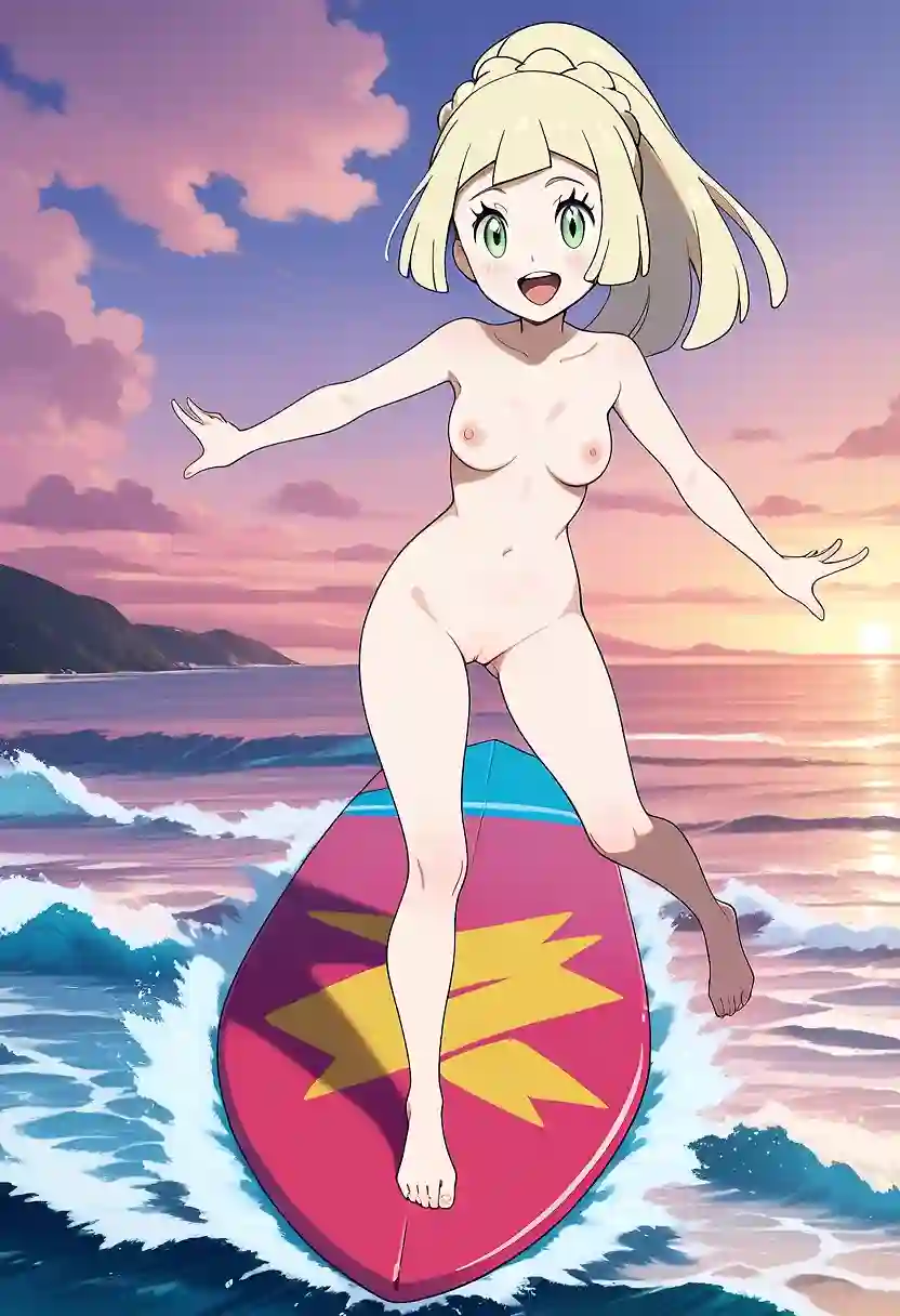 AI art "Surfing Safari Lillie"