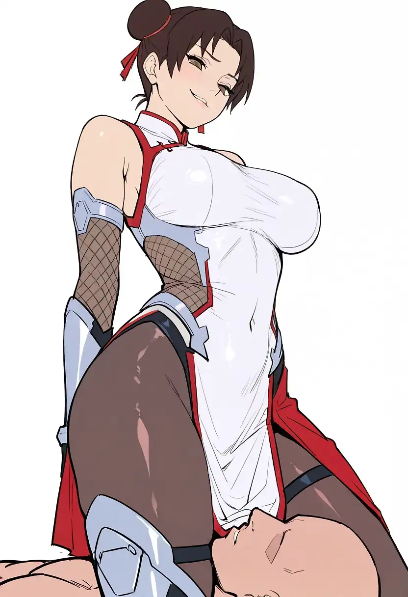 AI art "Femdom series - Tenten Interrogation method"