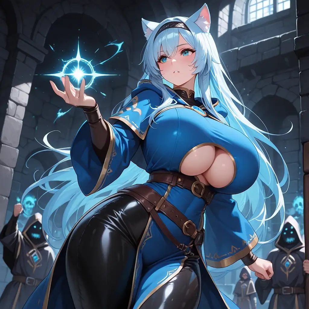 AI art 'A nasty trap in the dungeon.' with user description 'A little side storie to keep you waiting for our dragon-girls next adventures.'