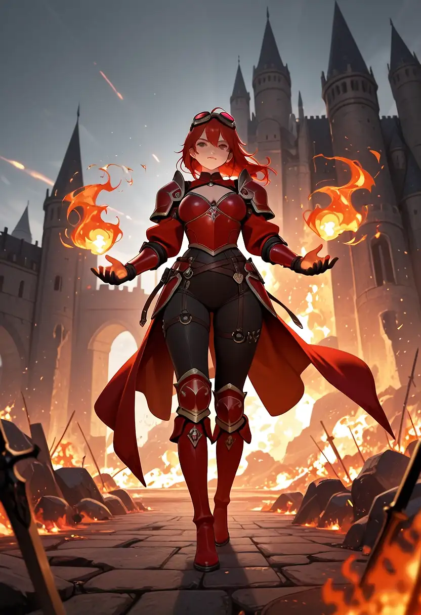 AI art "Magic The Gathering Girls: The Lore of Chandra Nalaar"