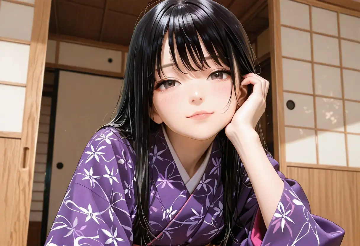 AI art "Purple kimono"