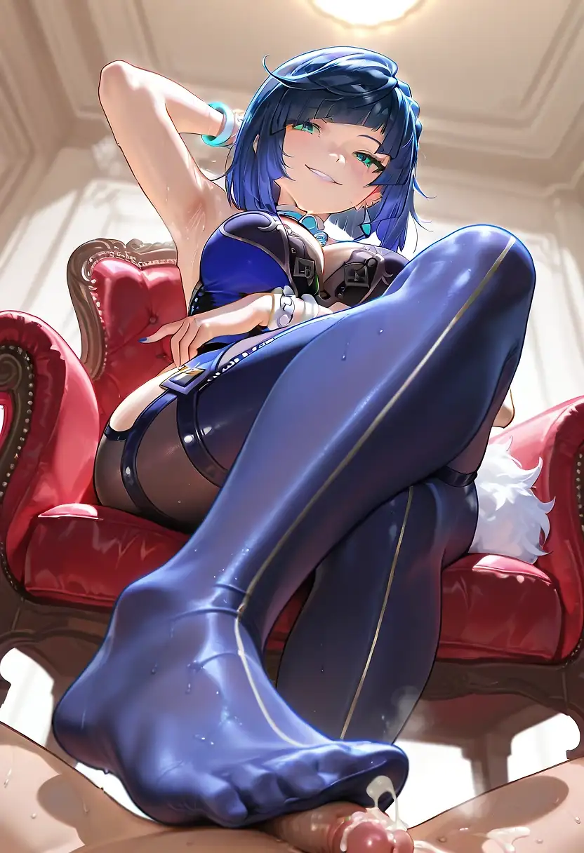 AI art 'Rewarded by mommies' with user description 'Quick foot fetish compilations from some hot sexy mommies from anime and games.'