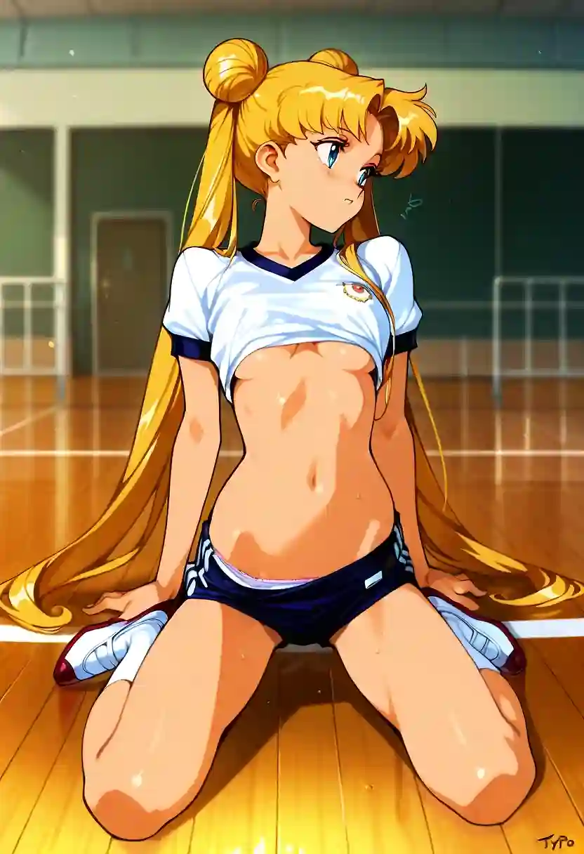 AI art "sailor moon gym"