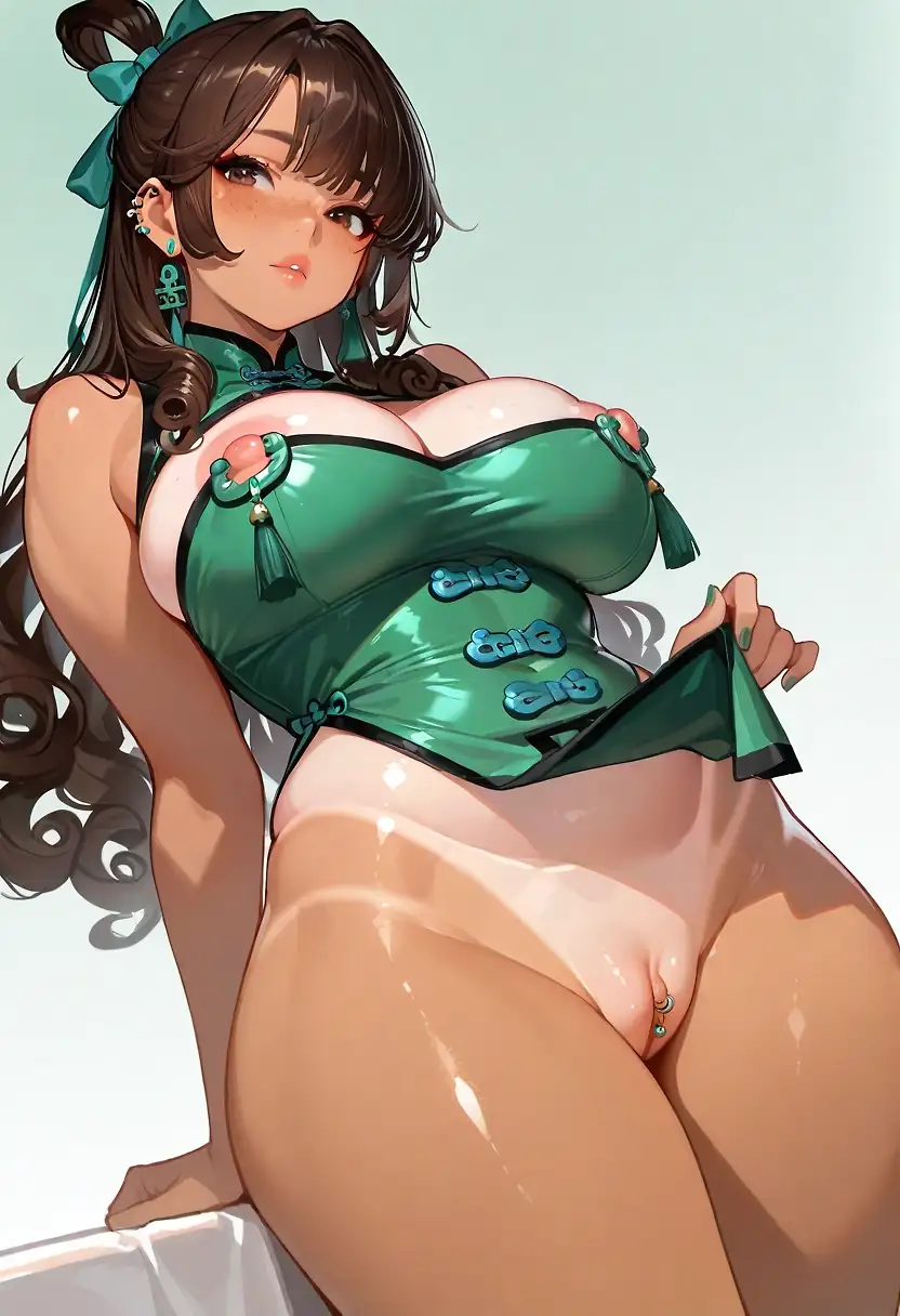 AI art "Lina in Green"