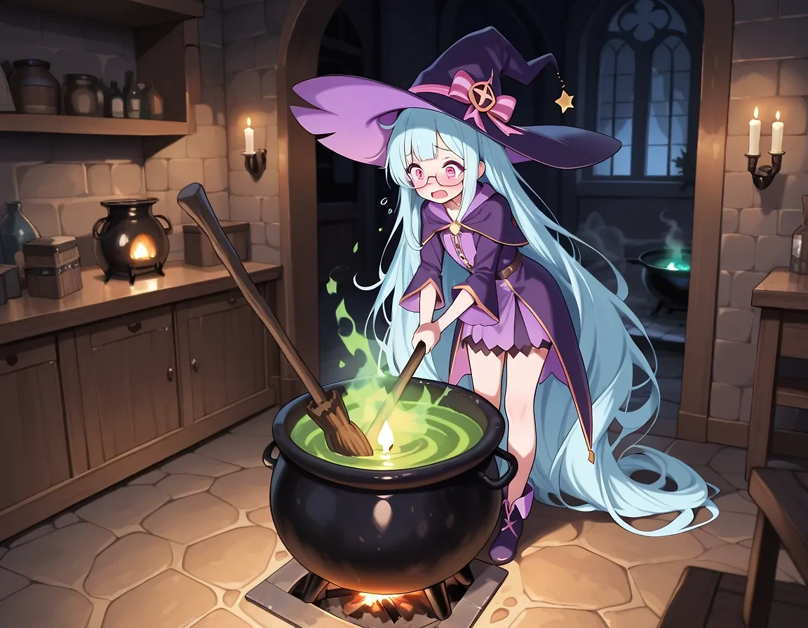 AI art "Making a Friend" with user description "This was supposed to be an invisibility potion...

Oh well, he's kinda cute."