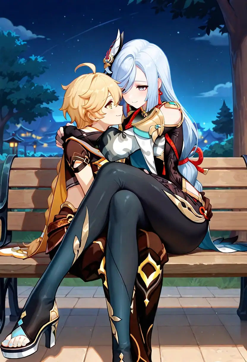 AI art "Date with Shenhe"