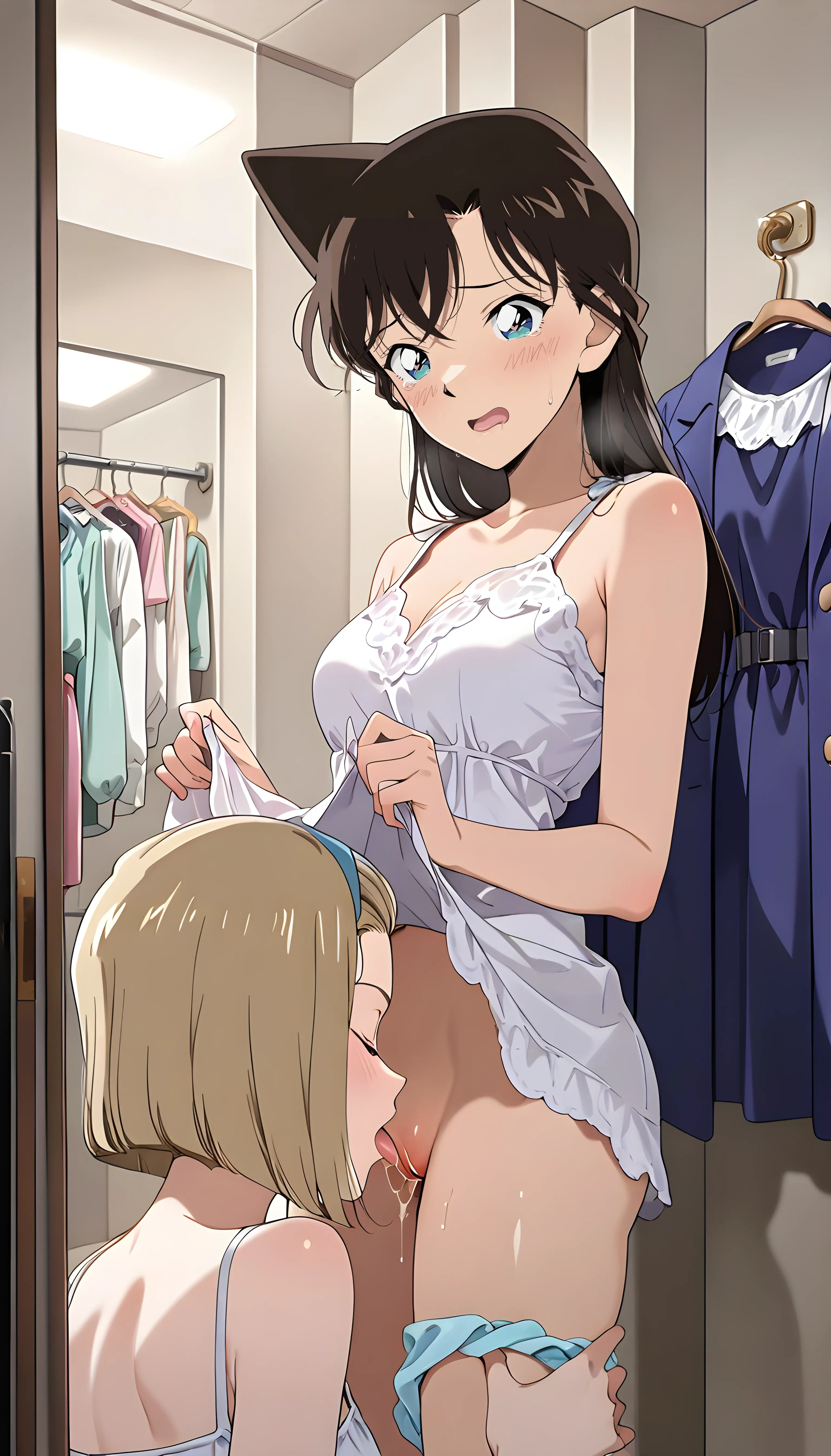 AI art "mouri ran and suzuki sonoko (meitantei conan), best Friends Shopping time"