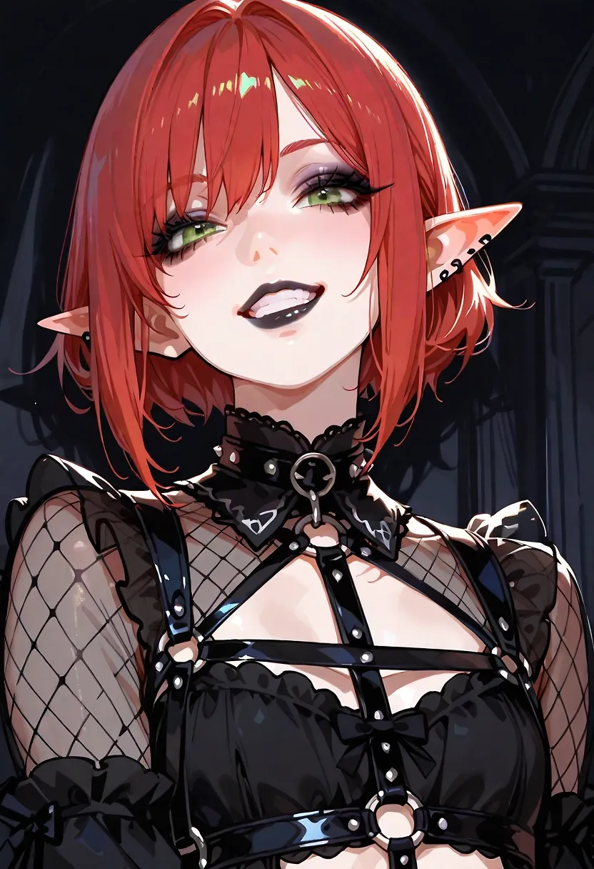 AI art "Little sister goth girl"