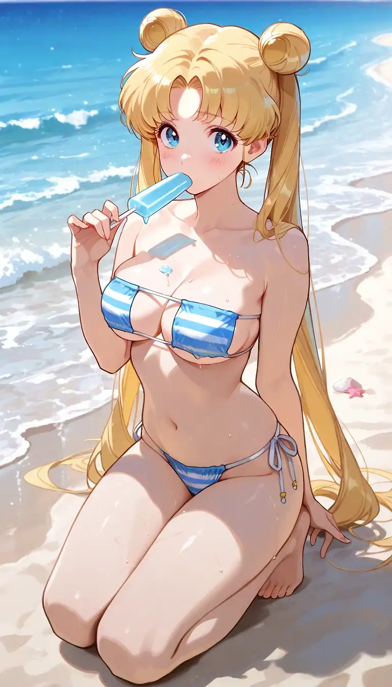 AI art 'usagi, Summer'