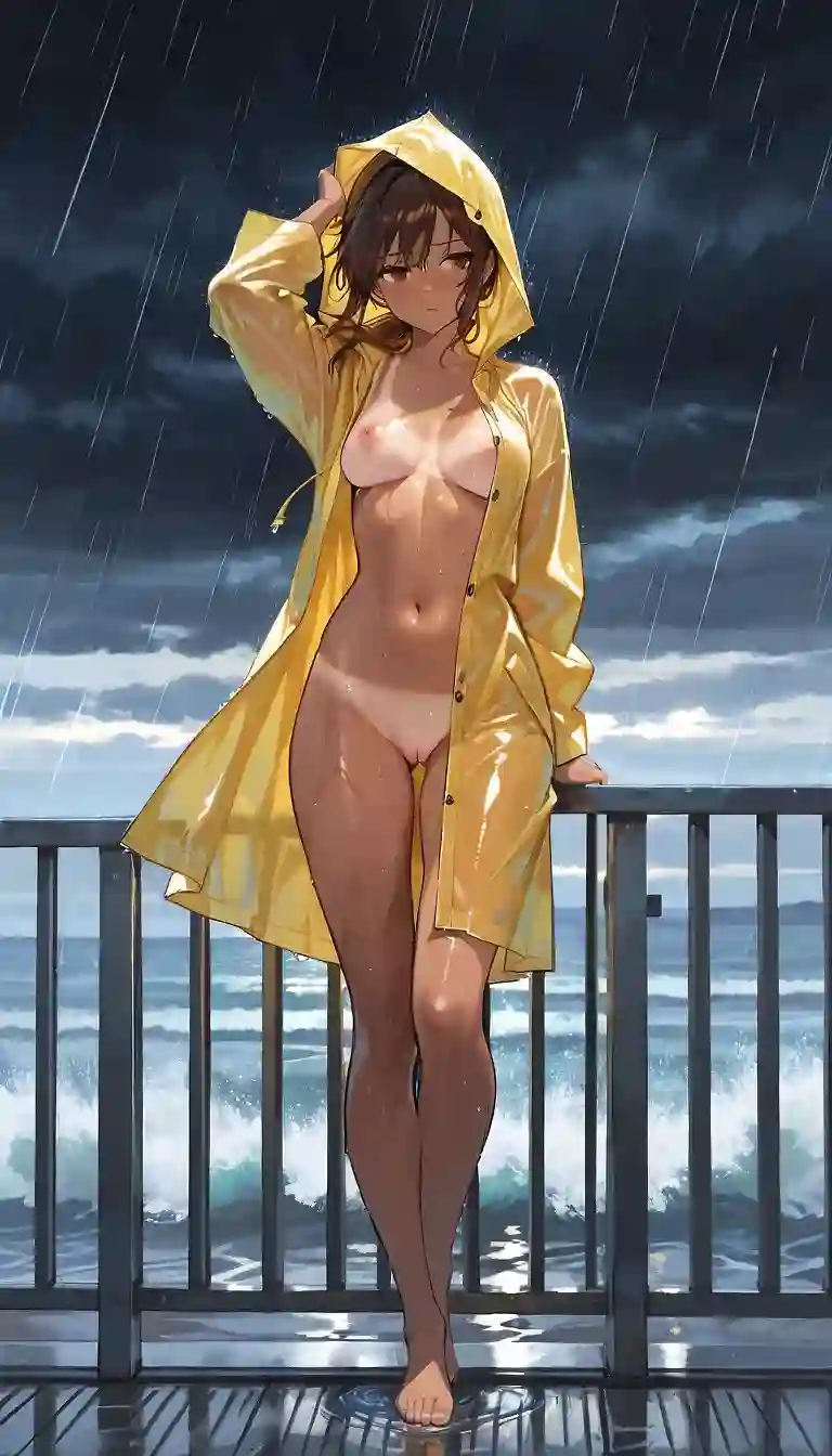 AI art 'He didn't cum...' with user description 'Like literally... what a jerk! 🤔'