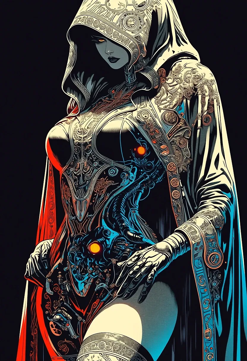 Dark Cyberpunk Fantasy Woman