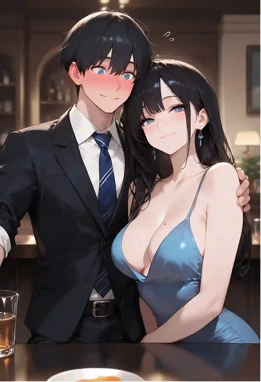 AI art "Office Lady's hot date night"