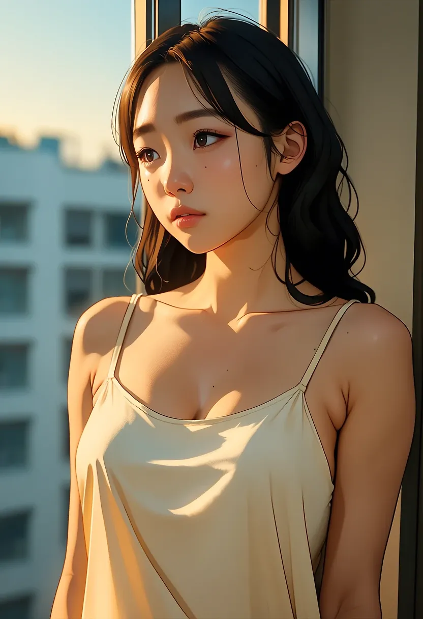 By the window