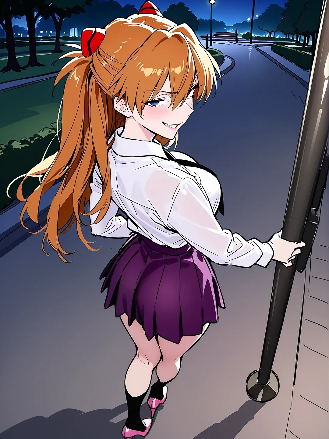 Asuka Langley Night Time Walk