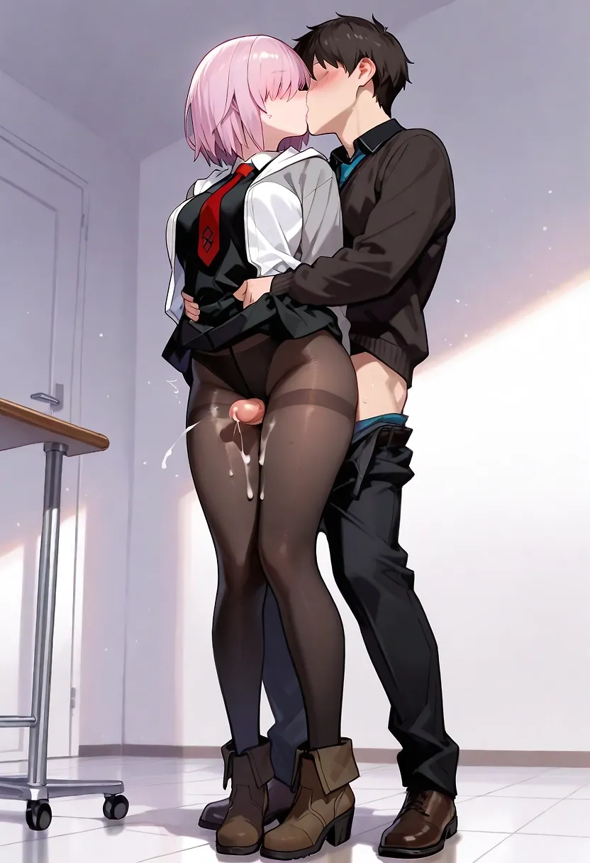 AI art "Asking your beloved kouhai a favor"