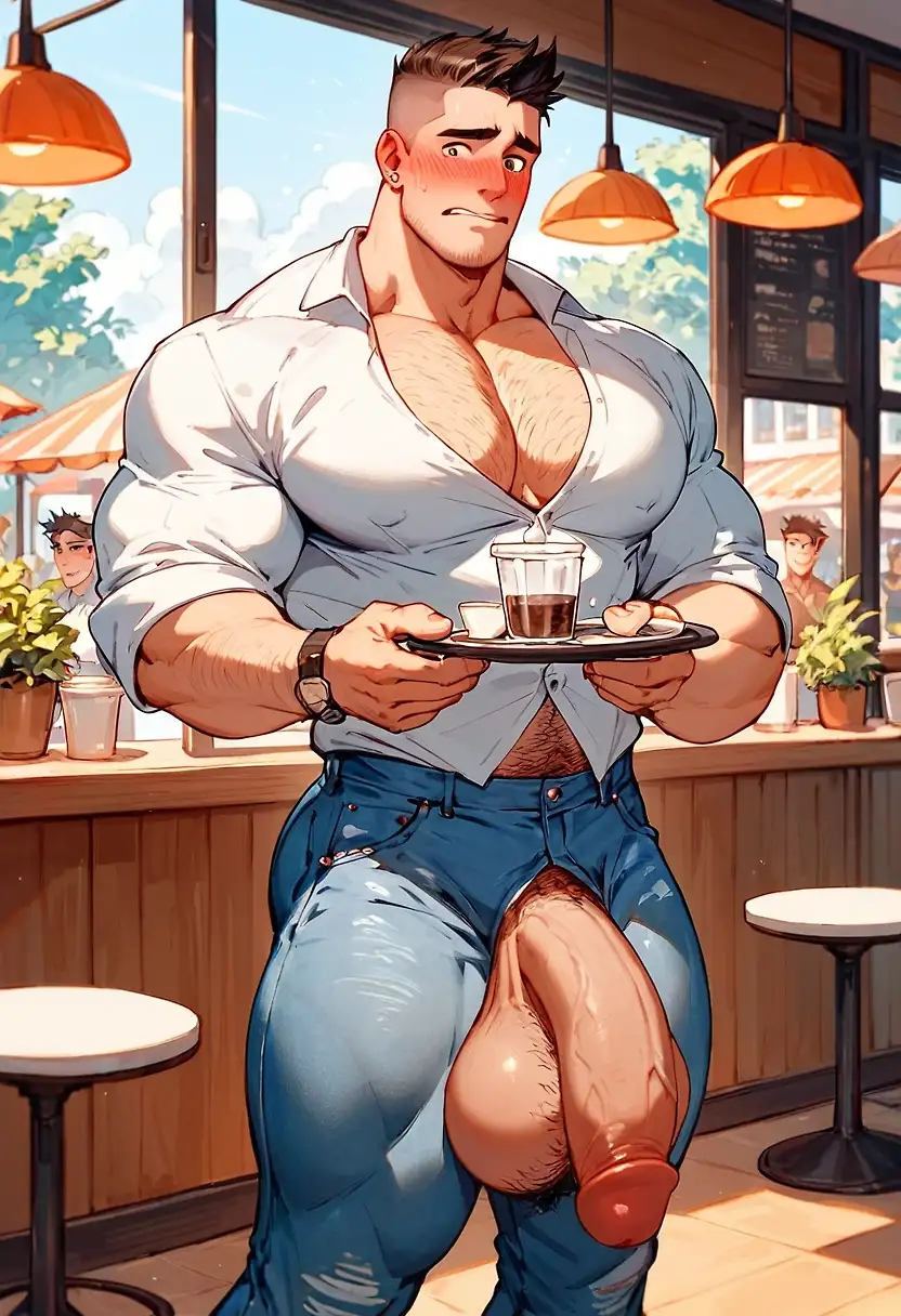 AI art 'Cafe waiter'