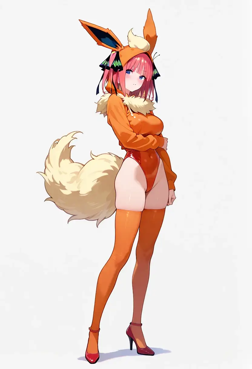 AI art "Nino Nakano as Flareon"